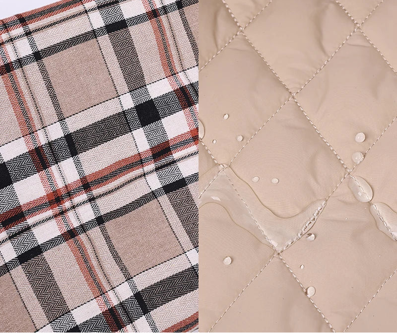 Veste imperméable réversible matelassée inspiration vintage