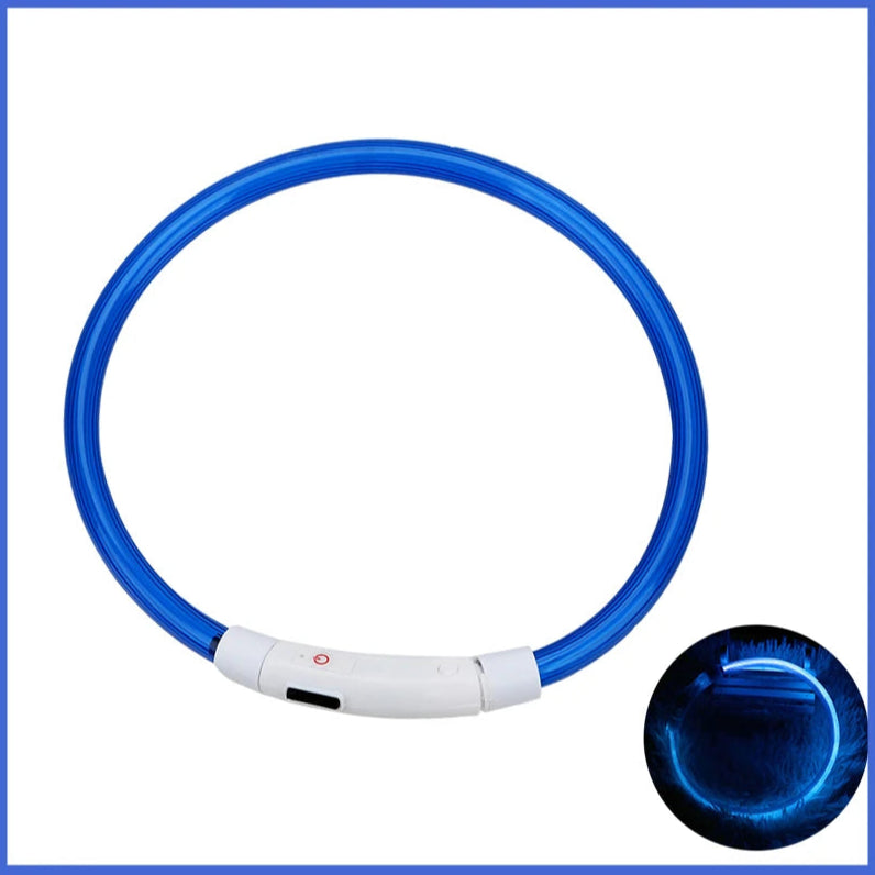 Collier lumineux LED ajustable et rechargeable par USB