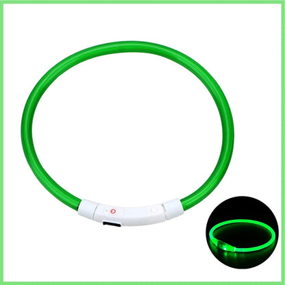 Collier lumineux LED ajustable et rechargeable par USB