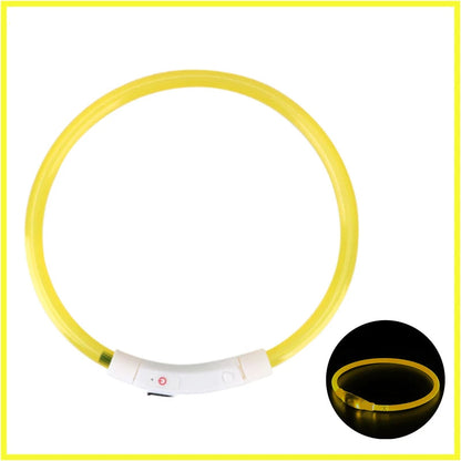 Collier lumineux LED ajustable et rechargeable par USB