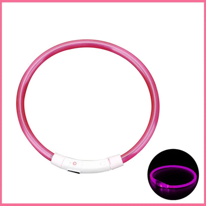 Collier lumineux LED ajustable et rechargeable par USB