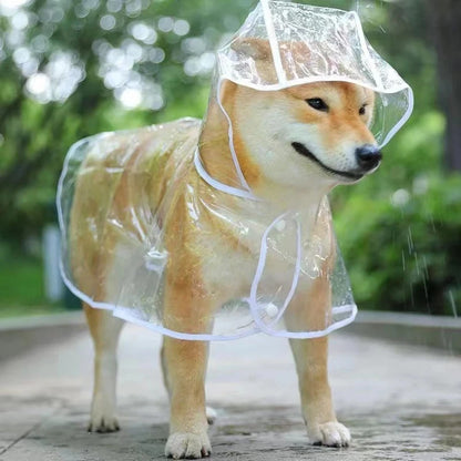 Poncho imperméable transparent avec capuche